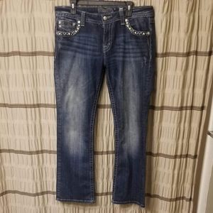 Miss Me Signature Boot Denim Jeans,,SZ 33